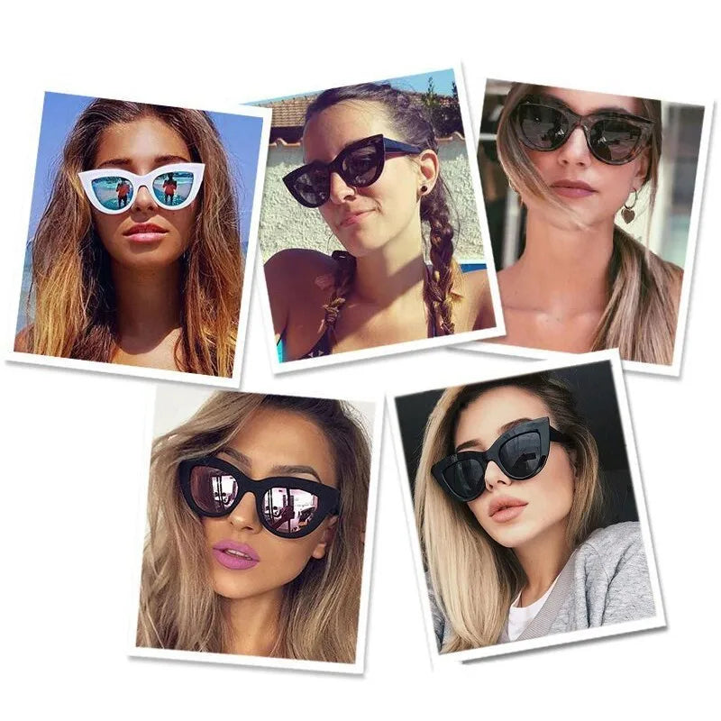 Cat Eye Fashion Sunglasses Woman Vintage Luxury Brand Designer UV400 Eyewear Shades