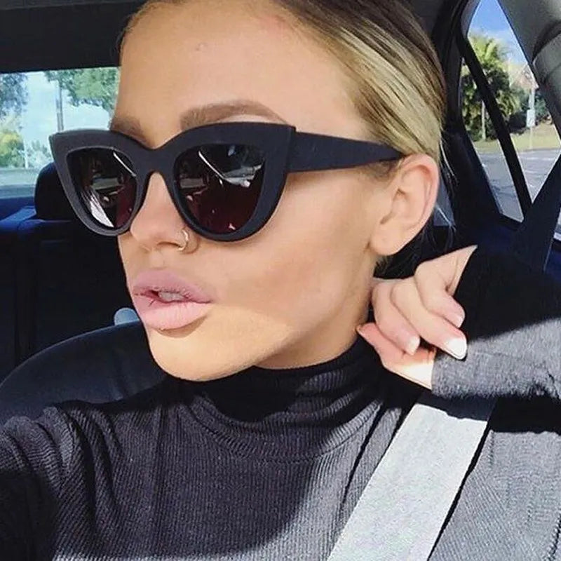 Cat Eye Fashion Sunglasses Woman Vintage Luxury Brand Designer UV400 Eyewear Shades
