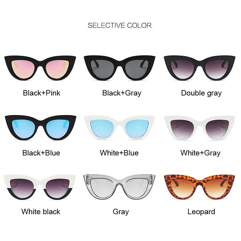 Cat Eye Fashion Sunglasses Woman Vintage Luxury Brand Designer UV400 Eyewear Shades