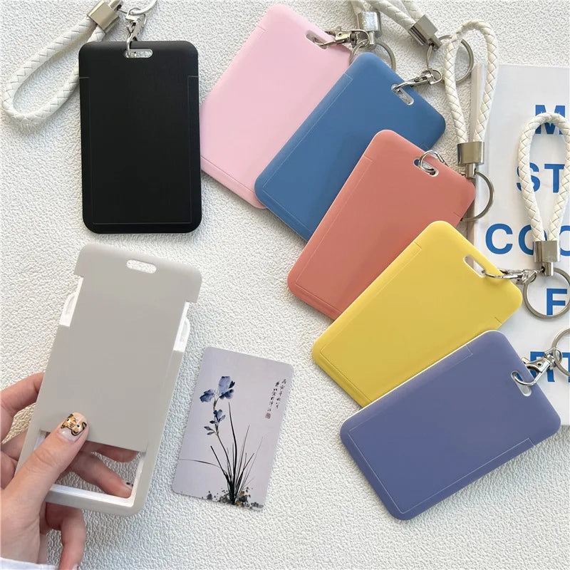 1Pc Macaron Bus ID Card Protective Cover Cases