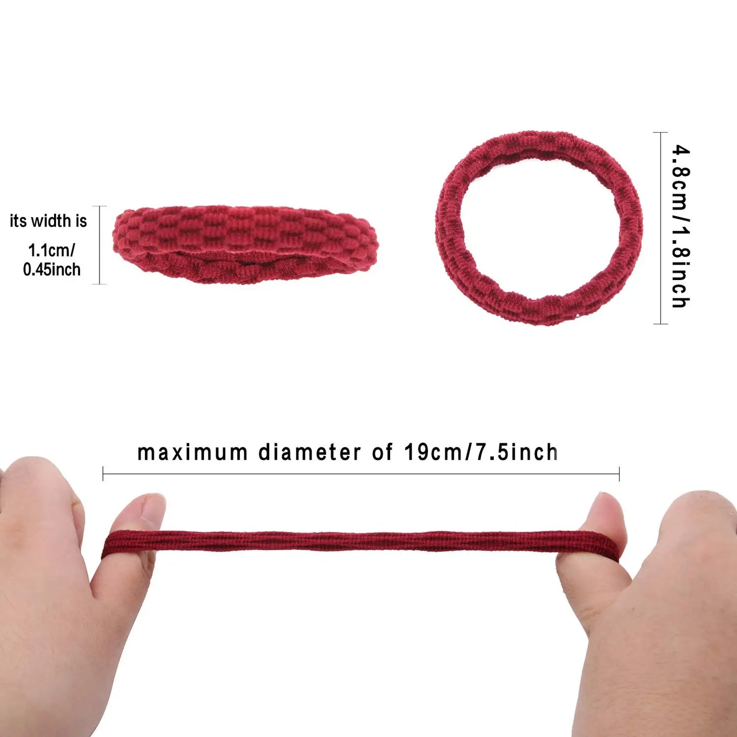 20Pcs Women Girls Basic Elastic Hair Band Ties Scrunchie Ponytail Holder Rubber Bands