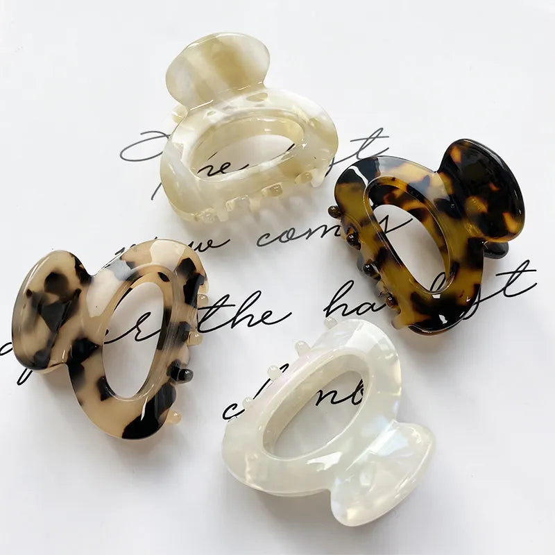 Acetate Leopard Hair Clip for Women Girls Hair Claw Chic Barrettes Crab Hairpins Styling