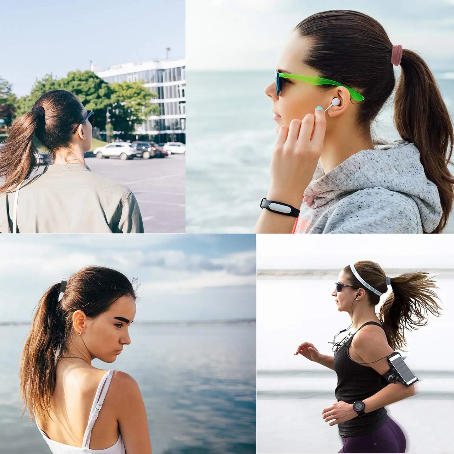 20Pcs Women Girls Basic Elastic Hair Band Ties Scrunchie Ponytail Holder Rubber Bands
