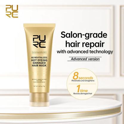 PURC 8 Seconds Hair Mask Professional Keratin Treatment Cream Smoothing Straightenig Soft Repair Damaged Frizz Hair Care Product